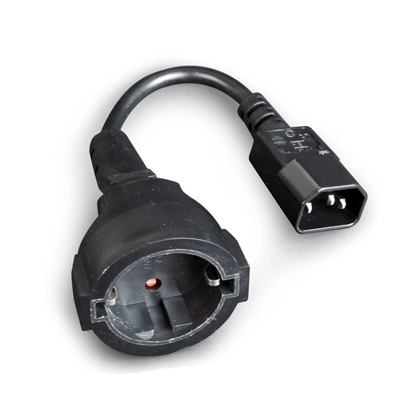 Cablu de alimentare Gembird - PC-SFC14M-01 (Adaptor pentru cablu de alimentare neîntreruptibil, IEC-320-C14, negru)